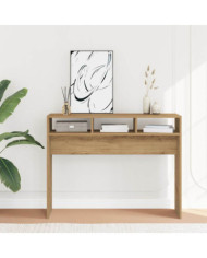 Table console chêne artisanal 105x30x80 cm bois d'ingénierie | Mobilier & Déco