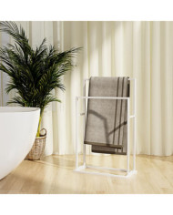 Porte-serviettes sur pied Blanc 48x24x78,5 cm Fer | Mobilier & Déco
