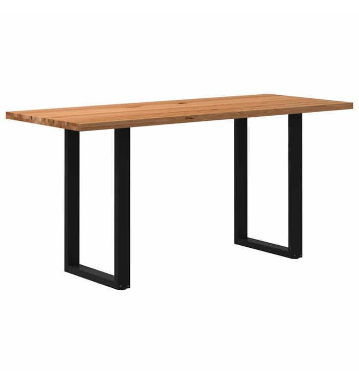 Table de bar marron clair bois de chêne massif rectangulaire | Mobilier & Déco