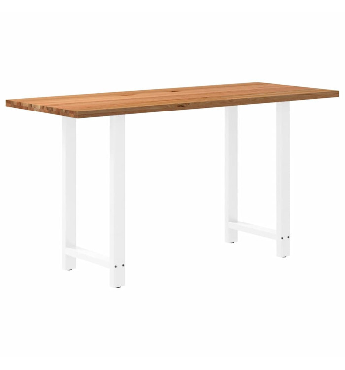 Table de bar marron clair bois de chêne massif rectangulaire | Mobilier & Déco