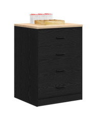 Armoire de rangement de garage noir 60x51x85 cm bois de pin | Mobilier & Déco