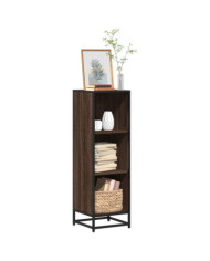 Bibliothèque chêne marron 33,5x33x107,5 cm bois d'ingénierie | Mobilier & Déco