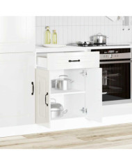 Armoire de cuisine Kalmar blanc brillant bois ingénierie | Mobilier & Déco