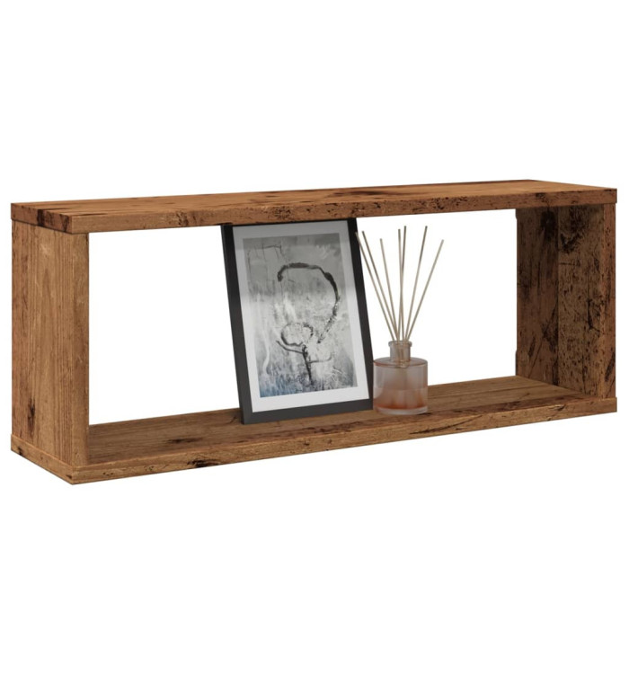 Étagères murales cube 2 pcs vieux bois 60x15x23 cm | Mobilier & Déco