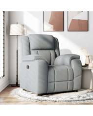 Fauteuil inclinable Gris clair Tissu | Mobilier & Déco