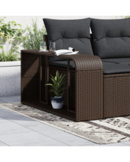 Étagères de rangement 2 pcs marron résine tressée | Mobilier & Déco