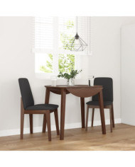 Chaises à manger coussins 2 pcs marron bois massif caoutchouc | Mobilier & Déco