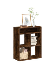 Bibliothèque chêne fumé 66x31x80 cm bois d'ingénierie | Mobilier & Déco
