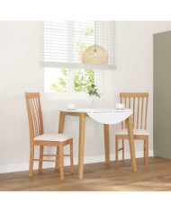 Chaises à manger coussins 2 pcs bois massif caoutchouc | Mobilier & Déco