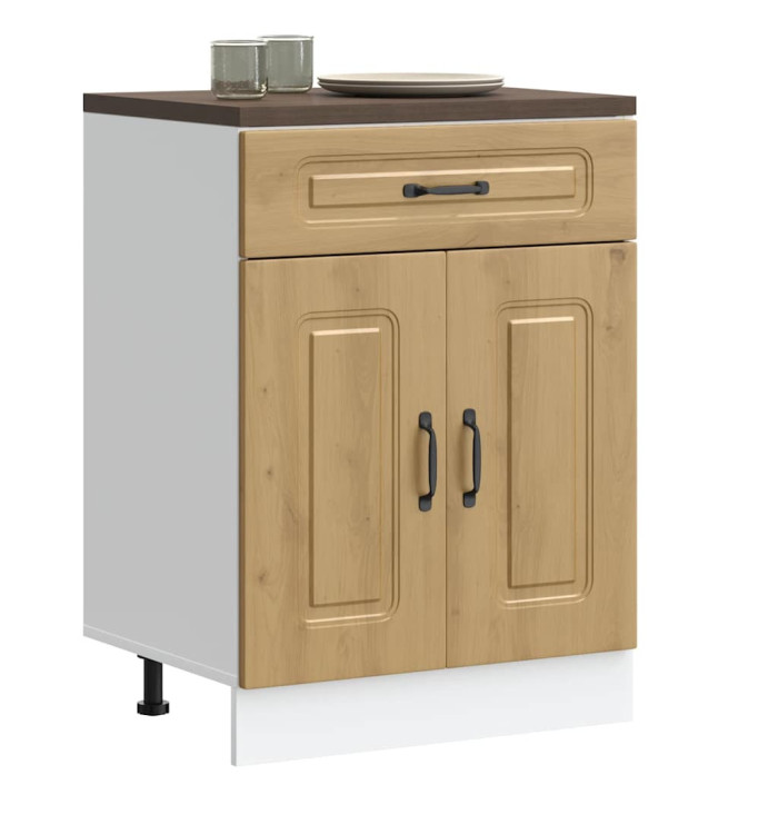 Armoire de cuisine Kalmar chêne artisanal bois d'ingénierie | Mobilier & Déco