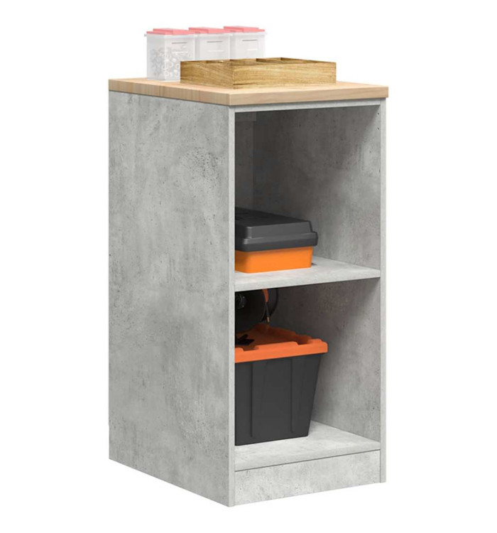 Armoire de rangement de garage gris béton 40x51x85 cm bois pin | Mobilier & Déco