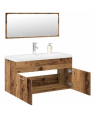 Ensemble de meubles salle de bain 3 pcs bois d'ingénierie | Mobilier & Déco