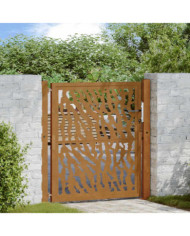 Porte jardin acier résistant aux intempéries conception tracés | Mobilier & Déco