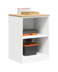 Armoire de rangement de garage blanc 60x51x85 cm bois de pin | Mobilier & Déco