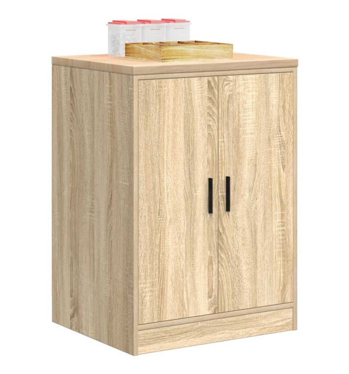 Armoire de rangement de garage chêne sonoma 60x51x85cm bois pin | Mobilier & Déco