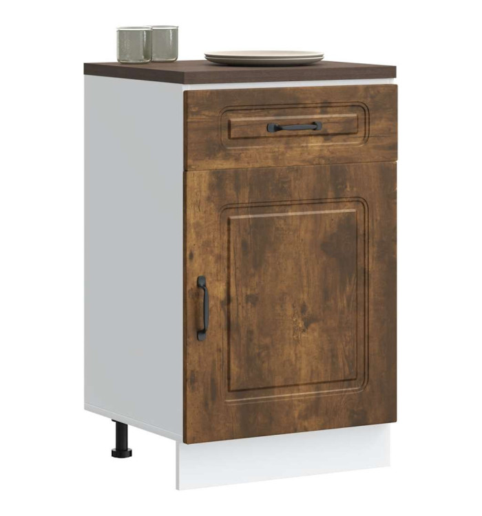 Armoire de cuisine Kalmar chêne fumé bois d'ingénierie | Mobilier & Déco
