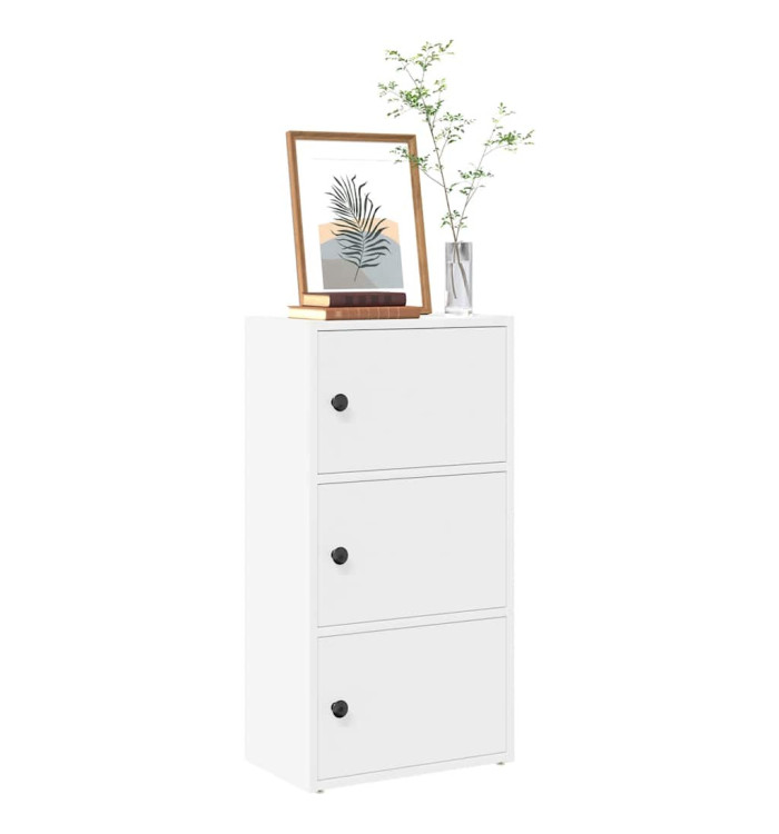 Bibliothèque blanc 40x24x77 cm bois d'ingénierie | Mobilier & Déco