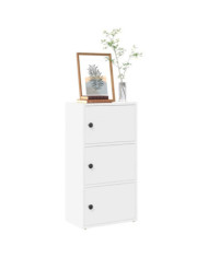 Bibliothèque blanc 40x24x77 cm bois d'ingénierie | Mobilier & Déco