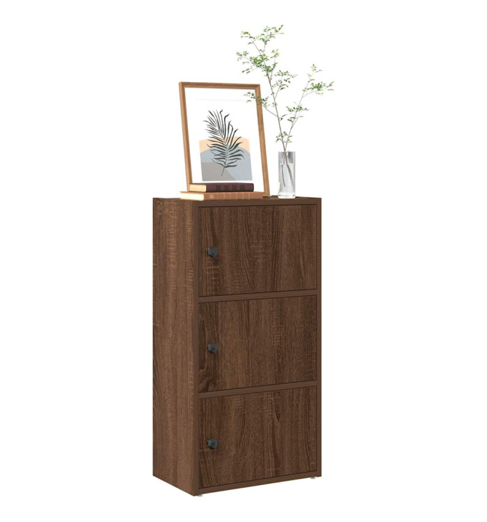 Bibliothèque chêne marron 40x24x77 cm bois d'ingénierie | Mobilier & Déco