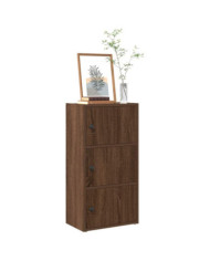 Bibliothèque chêne marron 40x24x77 cm bois d'ingénierie | Mobilier & Déco