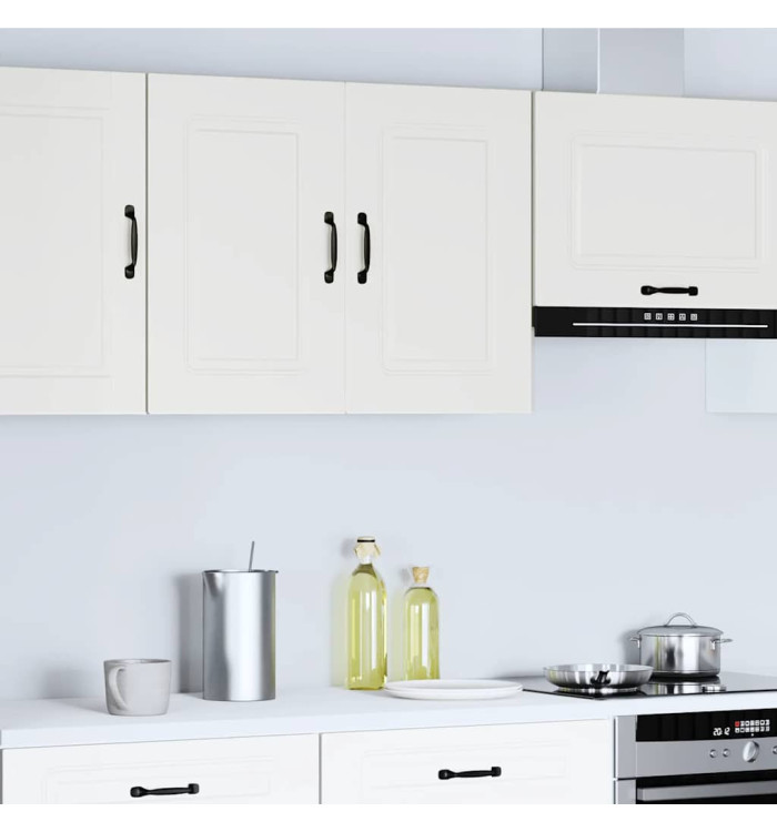 Armoire murale de cuisine Kalmar blanc bois d'ingénierie | Mobilier & Déco