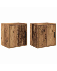 Armoires murales de garage 2 pcs vieux bois bois d'ingénierie | Mobilier & Déco