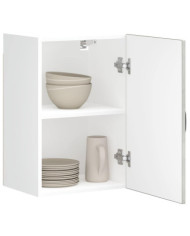 Armoire murale de cuisine Kalmar gris béton bois d'ingénierie | Mobilier & Déco