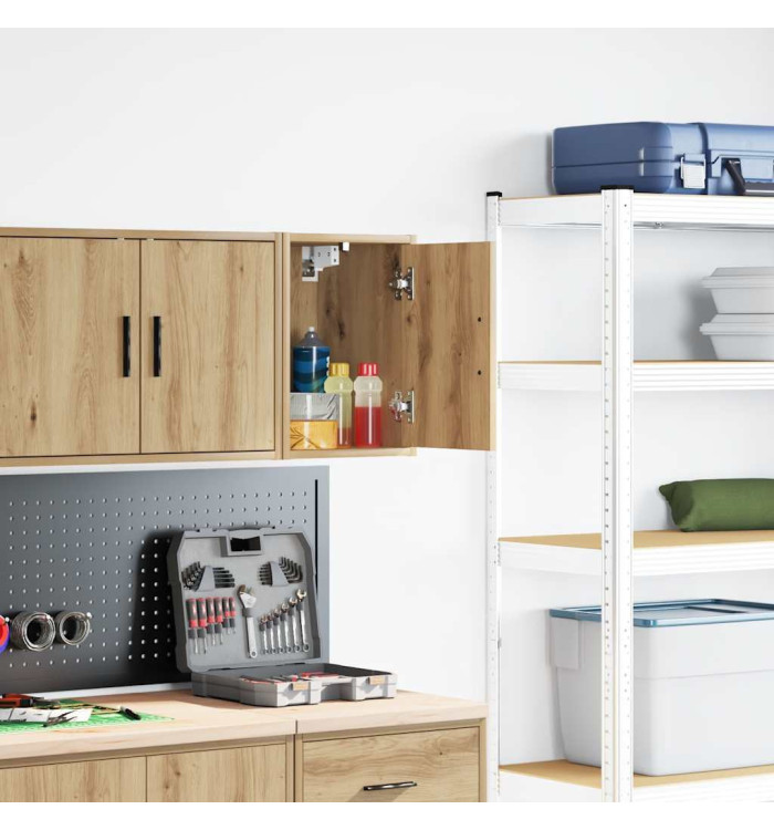 Armoire murale de garage chêne artisanal bois d'ingénierie | Mobilier & Déco