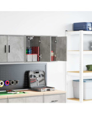 Armoires murales de garage 2 pcs gris béton bois d'ingénierie | Mobilier & Déco
