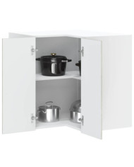 Armoire d'angle murale de cuisine Lucca gris béton | Mobilier & Déco
