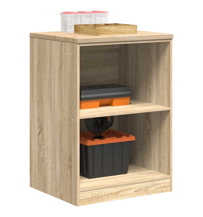 Armoire de rangement de garage chêne sonoma 60x51x85cm bois pin | Mobilier & Déco