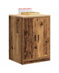 Armoire de rangement de garage vieux bois 60x51x85 cm bois pin | Mobilier & Déco