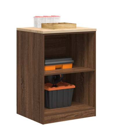 Armoire de rangement de garage chêne marron 60x51x85cm bois pin | Mobilier & Déco