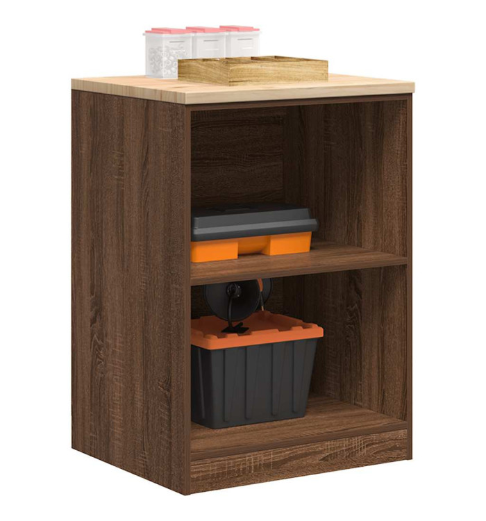Armoire de rangement de garage chêne marron 60x51x85cm bois pin | Mobilier & Déco