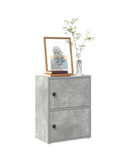 Bibliothèque gris béton 40x24x52 cm bois d'ingénierie | Mobilier & Déco