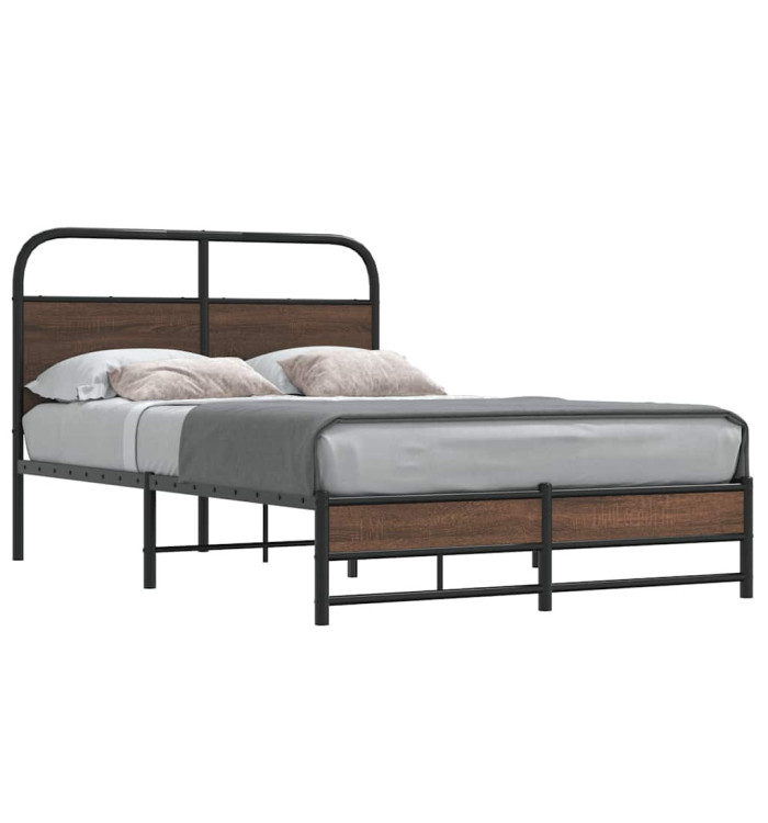 Cadre de lit sans matelas 140x200 cm chêne marron | Mobilier & Déco