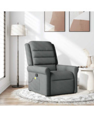 Fauteuil de massage inclinable Gris foncé Tissu | Mobilier & Déco
