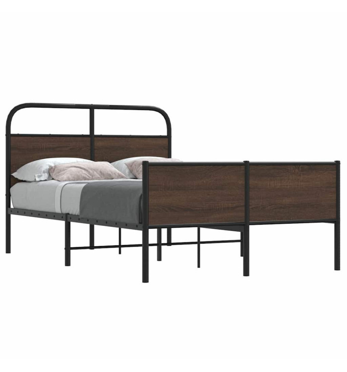 Cadre de lit sans matelas 120x190 cm chêne marron | Mobilier & Déco