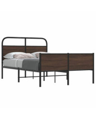 Cadre de lit sans matelas 120x190 cm chêne marron | Mobilier & Déco