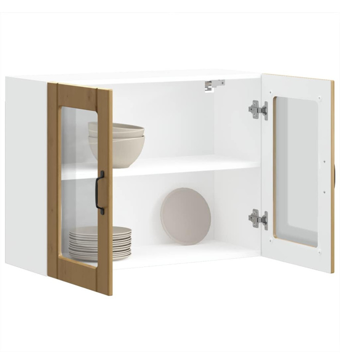 Armoire murale de cuisine avec porte en verre Lucca | Mobilier & Déco