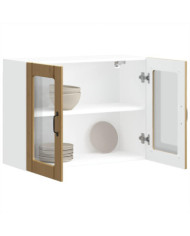 Armoire murale de cuisine avec porte en verre Lucca | Mobilier & Déco