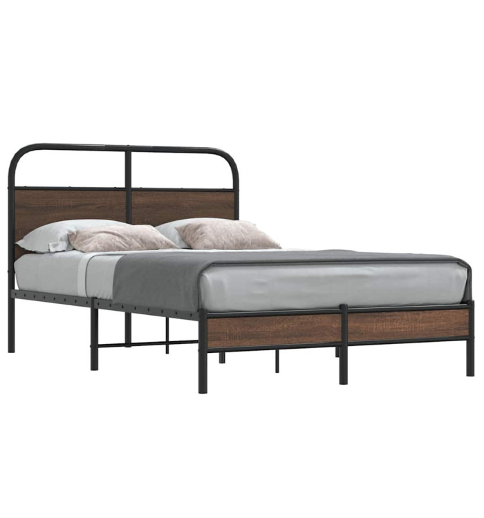 Cadre de lit sans matelas 120x200 cm chêne marron | Mobilier & Déco