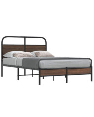 Cadre de lit sans matelas 120x200 cm chêne marron | Mobilier & Déco