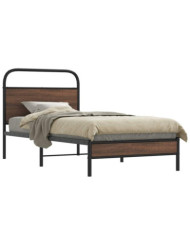 Cadre de lit sans matelas 107x203 cm chêne marron | Mobilier & Déco