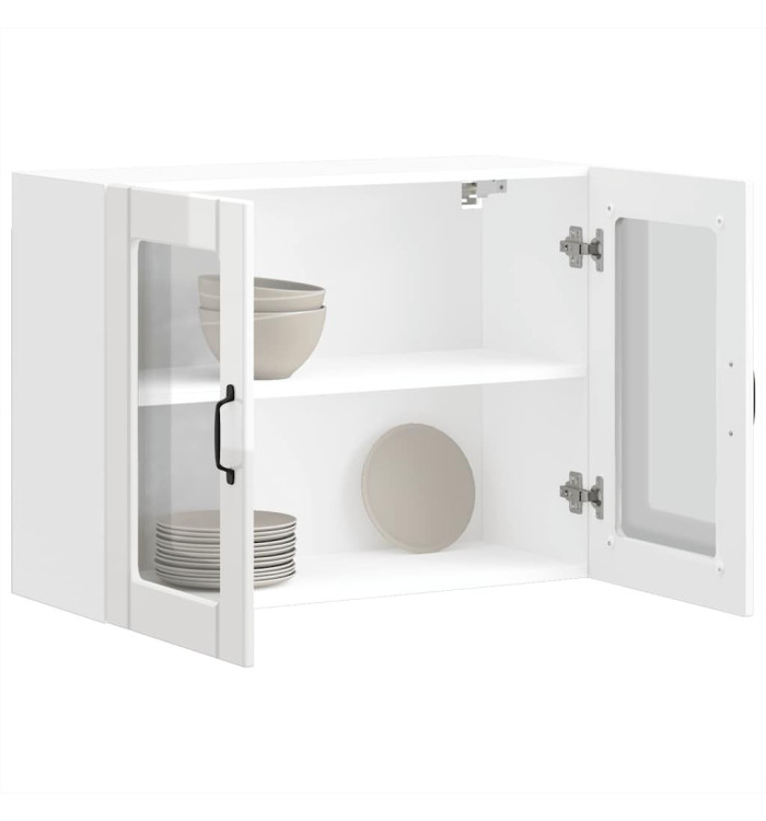 Armoire murale de cuisine avec porte en verre Lucca | Mobilier & Déco
