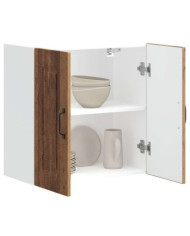 Armoire murale de cuisine Kalmar vieux bois bois d'ingénierie | Mobilier & Déco