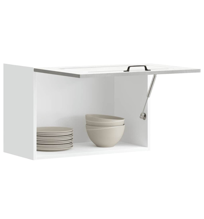 Armoire murale de cuisine Kalmar gris béton bois d'ingénierie | Mobilier & Déco