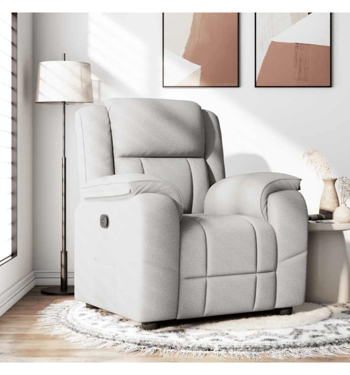 Fauteuil inclinable gris nuage tissu | Mobilier & Déco