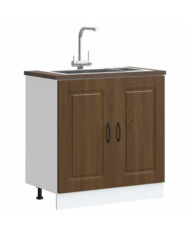Meuble bas pour évier Kalmar chêne artisanal bois ingénierie | Mobilier & Déco