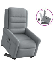 Fauteuil inclinable Gris clair Tissu | Mobilier & Déco